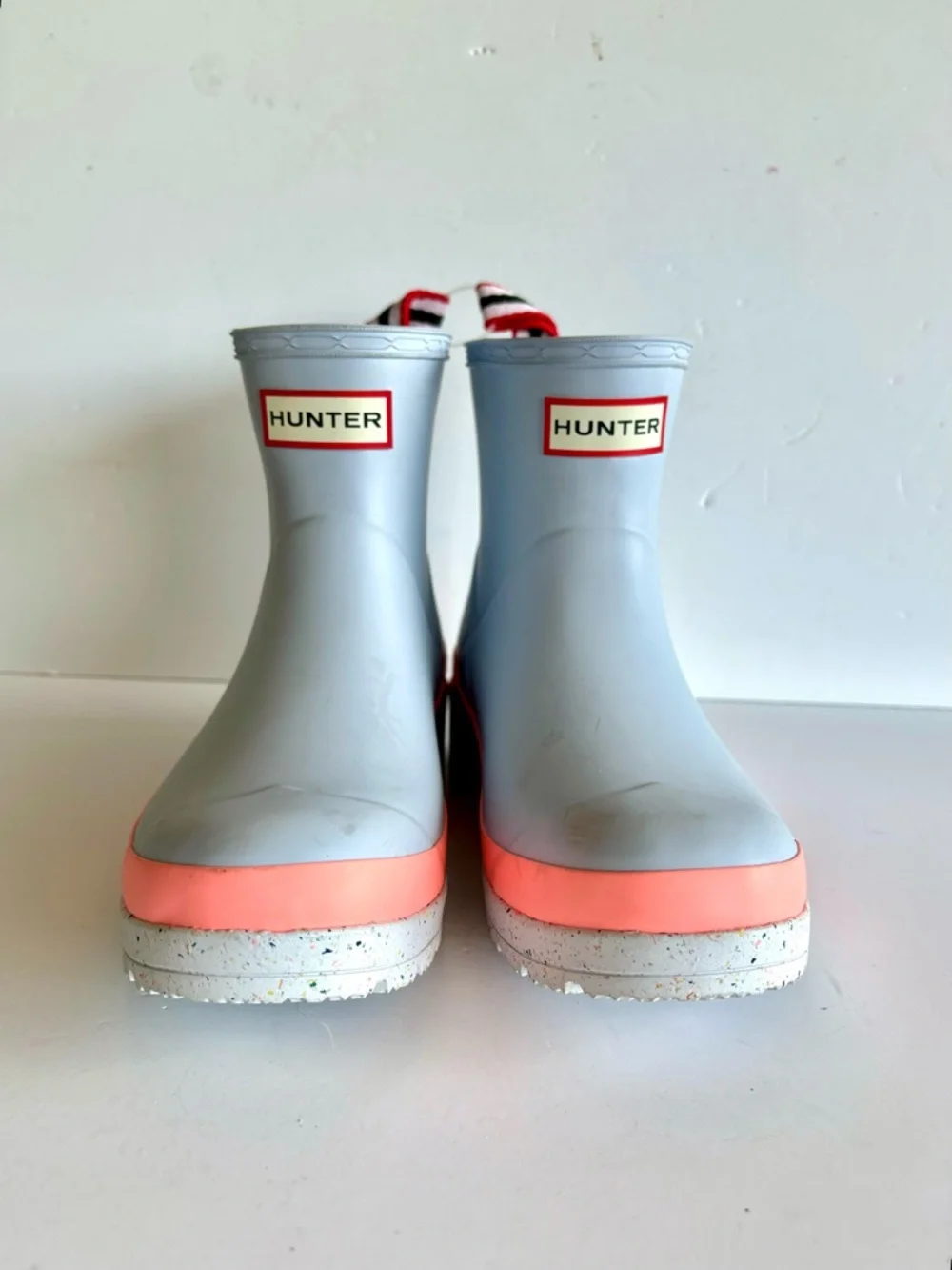 Hunter Women Boot Original Play Short Rain Bootie Sacy Blue Size 6
